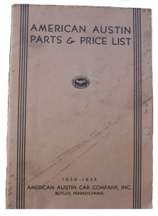 American Austin Factory Literature