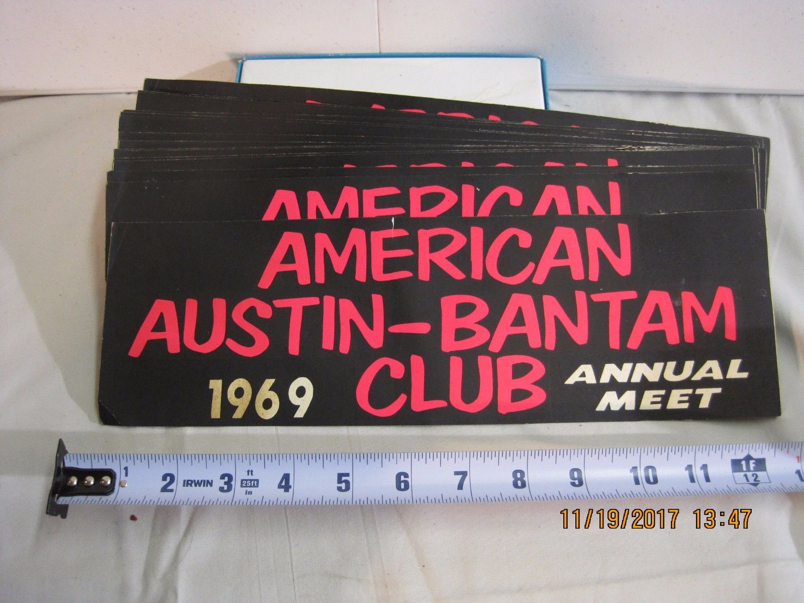 1969 American Austin Bantam Club Annual Meet Bumper sticker