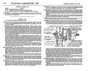 1939 Bantam Carb Data