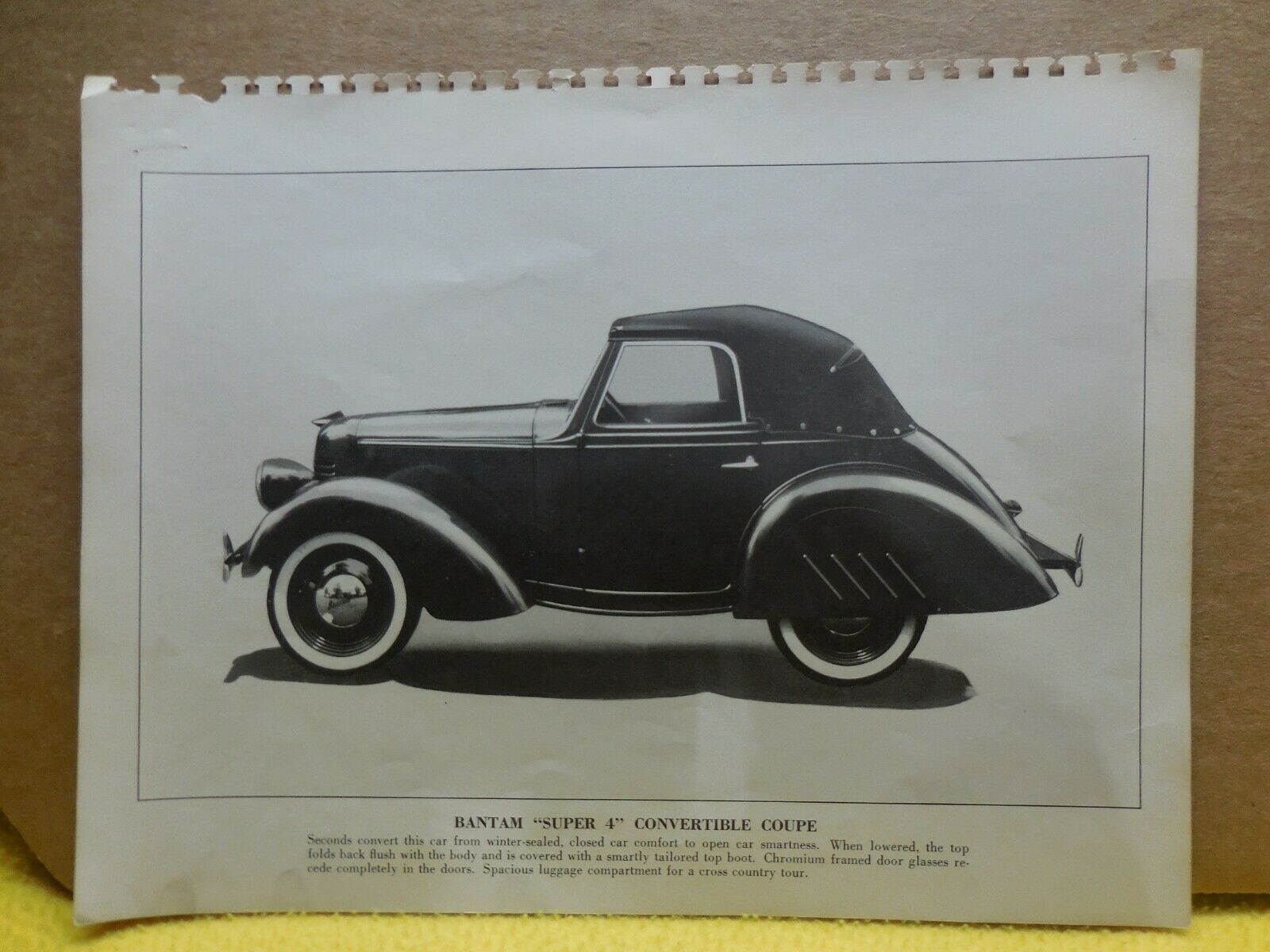 1940 Bantam Convertible Coupe Factory Photo