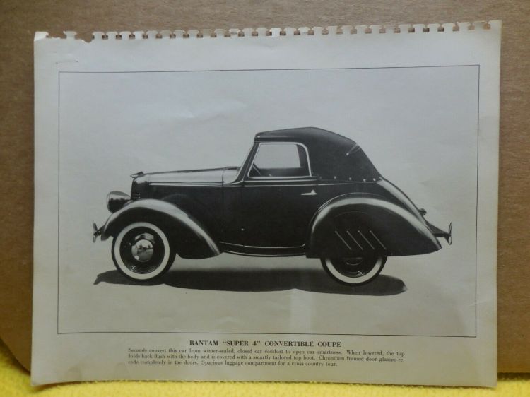 1940 Bantam Convertible Coupe Factory Photo