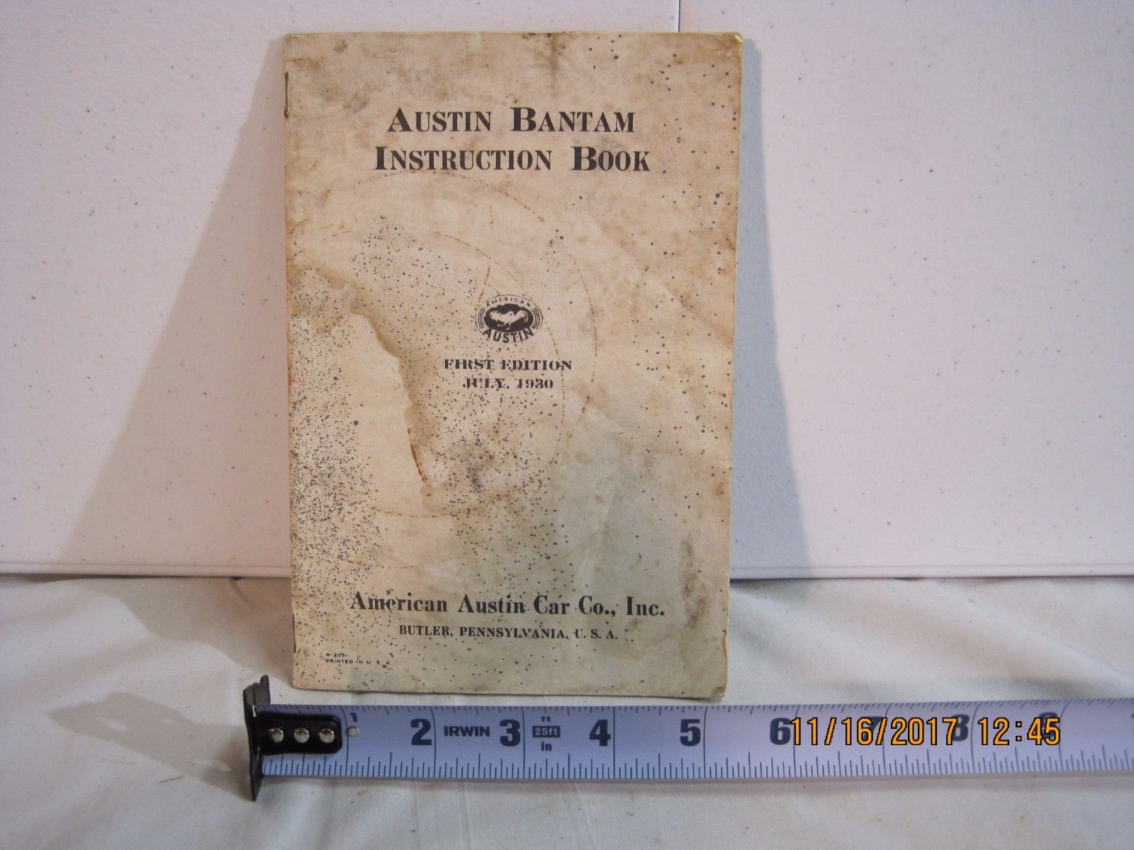 American Austin Instruction Manual