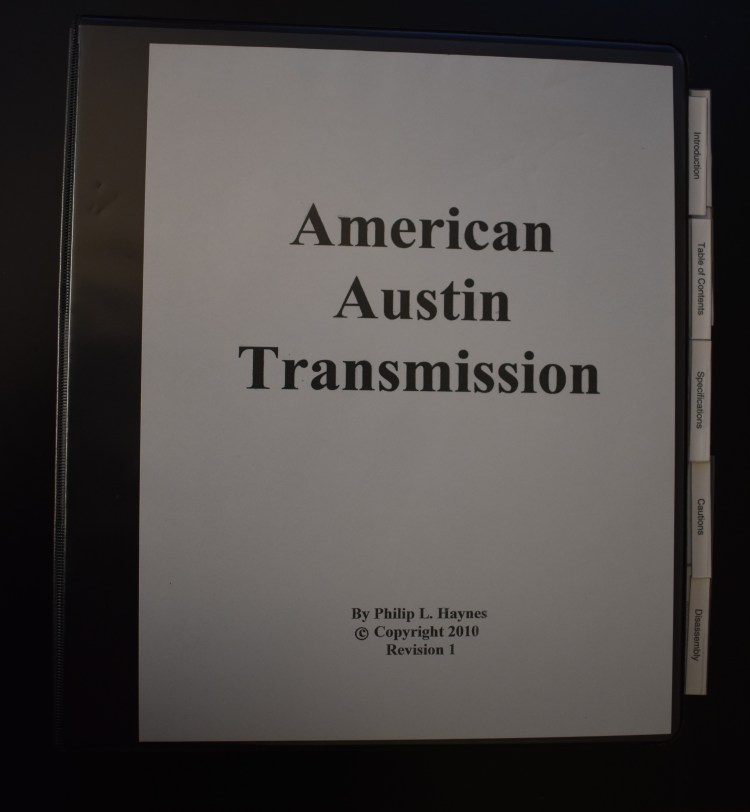 Phil Haynes Austin Transmission Manual