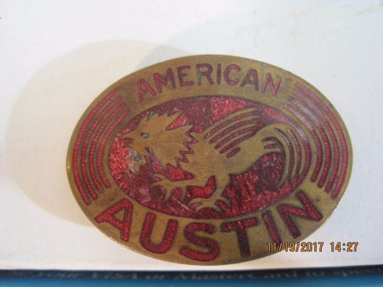 American Austin Radiator Badge
